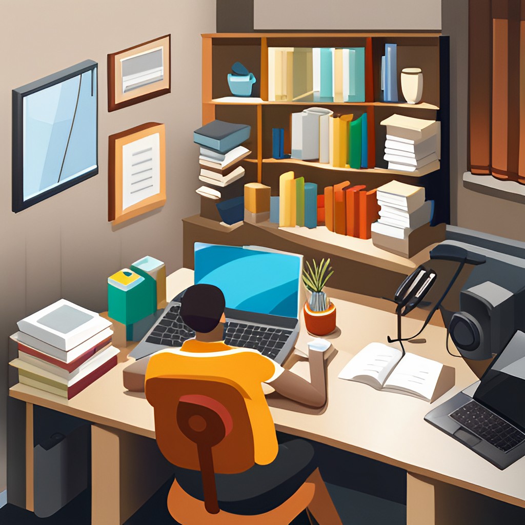 A man conducting Effective Study Habits at his desk